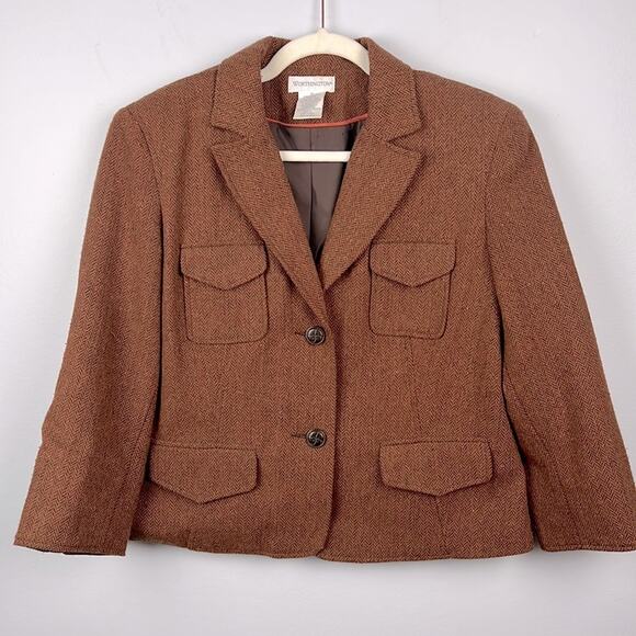 Vintage Worthington wool blend short waisted jacket size 14 - Picture 1 of 8